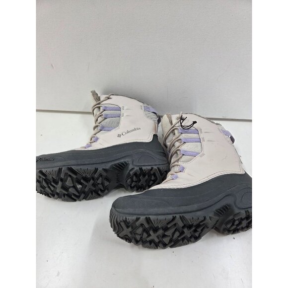Columbia Big Kids' Bugaboot™ Celsius Boot Lace Up Rubber Sole White Size 5 - Picture 8 of 11